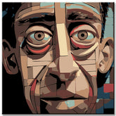 Paint by numbers comic painting